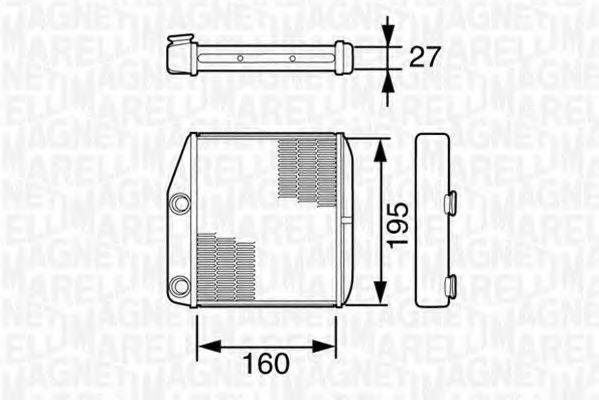 MAGNETI MARELLI 350218227000 Теплообмінник, опалення салону