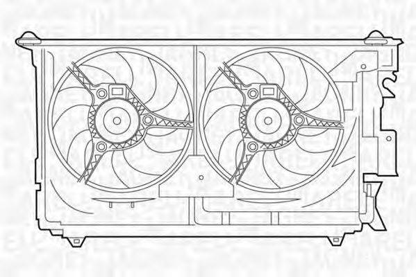 MAGNETI MARELLI 069422284010 Вентилятор, охолодження двигуна