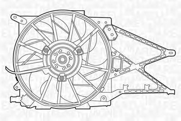 MAGNETI MARELLI 069422343010 Вентилятор, охолодження двигуна