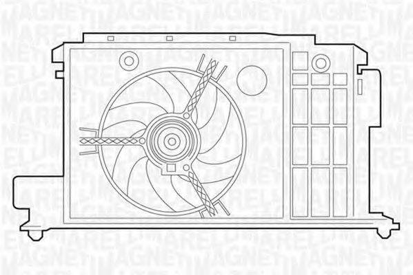 MAGNETI MARELLI 069422384010 Вентилятор, охолодження двигуна