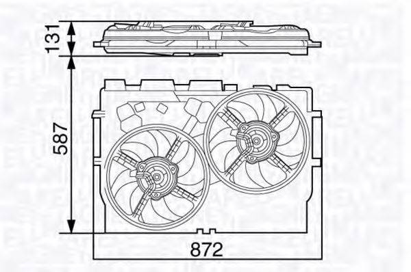 MAGNETI MARELLI 069422582010 Вентилятор, охолодження двигуна