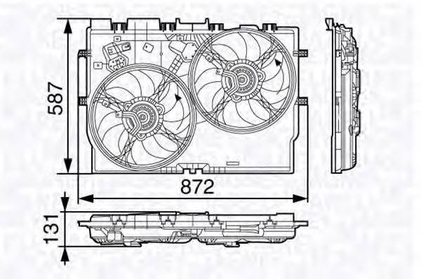 MAGNETI MARELLI 069422584010 Вентилятор, охолодження двигуна