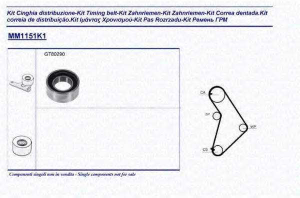 MAGNETI MARELLI 341311511101 Комплект ременя ГРМ