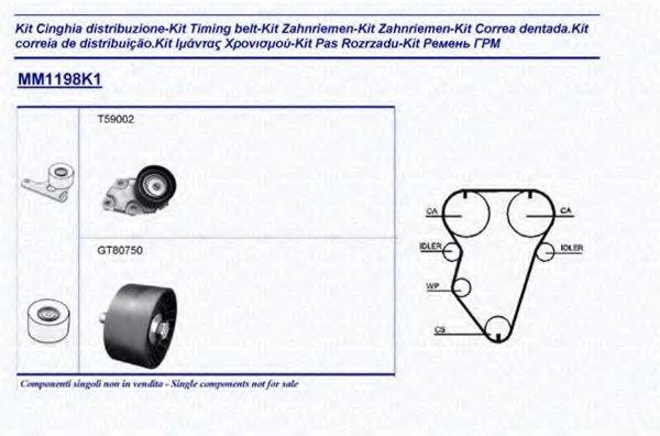 MAGNETI MARELLI 341311981101 Комплект ременя ГРМ