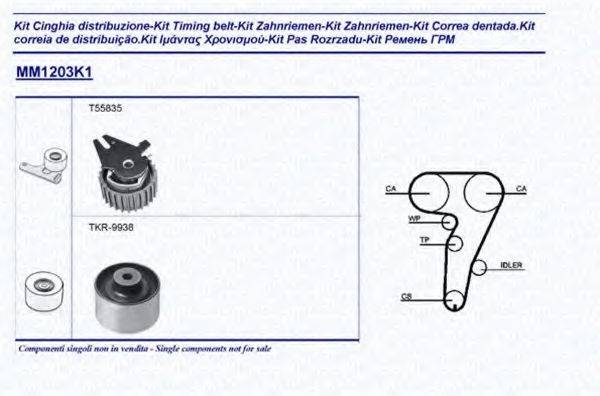 MAGNETI MARELLI 341312031101 Комплект ременя ГРМ