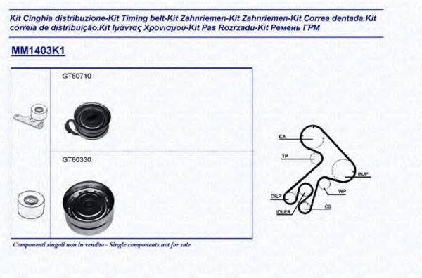 MAGNETI MARELLI 341314031101 Комплект ременя ГРМ